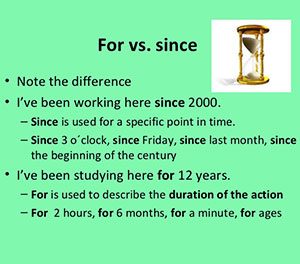 since vs for - تفاوت since و for